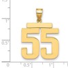 Black Bow Jewelry 14k Yellow Gold, Athletic Collection, Large Polished Number 55 Pendant - 2 of 3