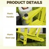 Maggift Outdoor Adirondack Chairs, Plastic Fire Pit Chairs with Drink Holder, Patio Chairs with Stool Legs for Lawn Garden, Yellow 31.4"*29.6"*36.4" - 4 of 4
