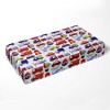 Bacati - Transportation Blue Red Navy Green Orange 100 percent Cotton Universal Baby US Standard Crib or Toddler Bed Fitted Sheet - 3 of 4