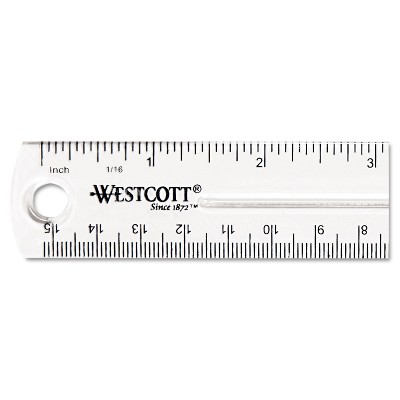 Westcott Beveled Edge Wood Ruler, 12