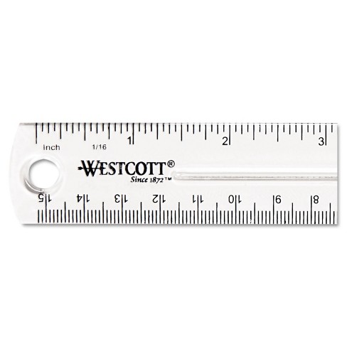 Clear Flexible Acrylic Ruler, Standard/Metric, 12 Long, Clear - Sandhills  Office Supply