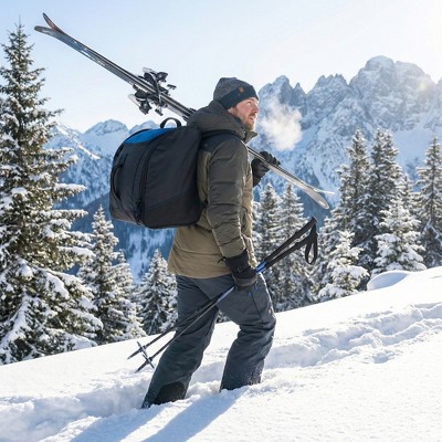 Sportube Traveler Boot Bag, 45L Ski & Snowboard Gear Backpack for Travel, Azure — фото 6