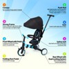 7 in 1 Folding Baby Tricycle, Foldable Toddler Tricycle with Adjustable Parent Handle, Safety Harness & Wheel Brakes - 3 of 4