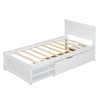 GDFStudio Elton 4 Piece Wood Storage Bedroom Furniture Sets with Headboard, Shelves, Drawer and Nightstand - 4 of 4