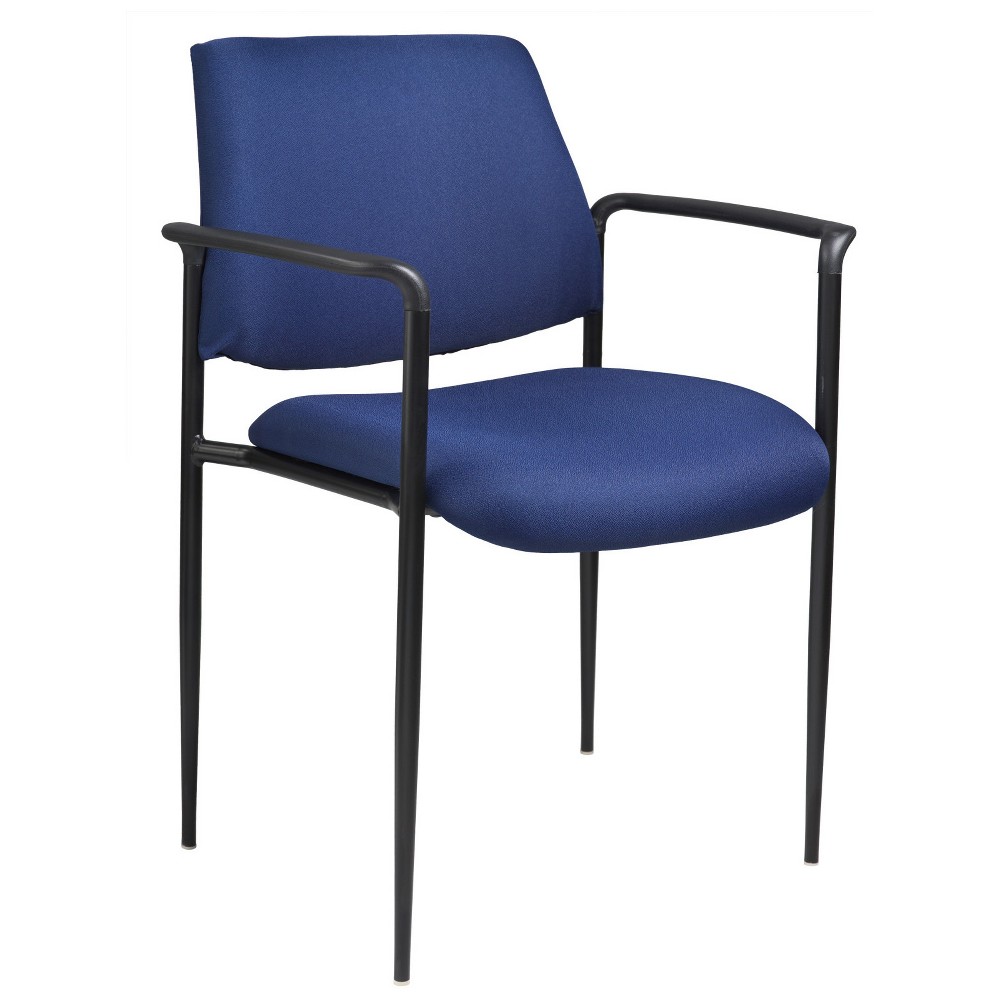 Photos - Computer Chair Square Back Stacking Chair Blue - Boss