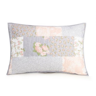 Gray Reversible Patchwork Microfiber Full Quilt Set