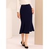 Allegra K Women's High Waist Ruffle Hem Fishtail Mermaid Midi Bodycon Skirt - 2 of 4