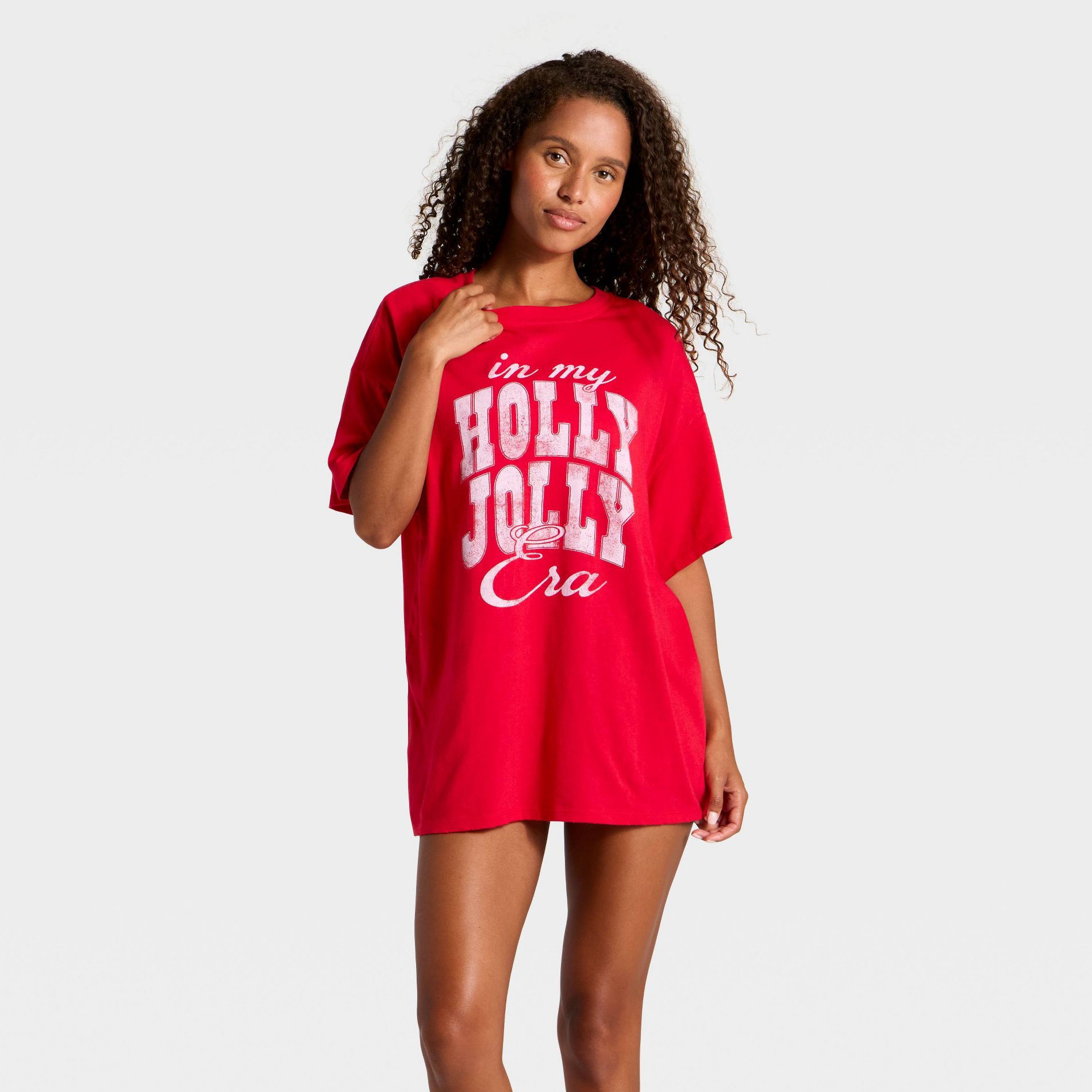 Women's Graphic Oversized T-Shirt Sleep Dress - Wild Fable™