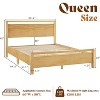 AMERLIFE Solid Wood Bed Frame with Headboard, Minimalist Platform Bed - 2 of 4