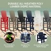 WestinTrends Azura Outdoor Tall Adirondack Chairs With Connecting Table Tray (Set of 2), White - 4 of 4