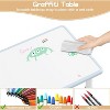 Height Adjustable Kids Table and 4 Chairs Set with Erasable Graffiti Desktop - 3 of 4
