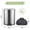 13 Gallon Tall Kitchen Garbage Can, Hands-Free Stainless Steel Trash Can, Fingerprint-Resistant Soft Close Kitchen Trash Can with Lid - 2 of 4