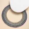 SOHI Women's Sapphire Blue:Emerald Green The Egyptian Bijou Statement Necklace - 3 of 4