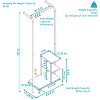 Sunnydaze Indoor Wall-Mounted Garment Hanging Rack with Shelves  - MDP Shelves with Powder-Coated Steel Frame - Black - 2 of 4