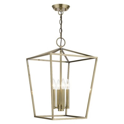 Livex Lighting Devone 4 - Light Chandelier in  Antique Brass