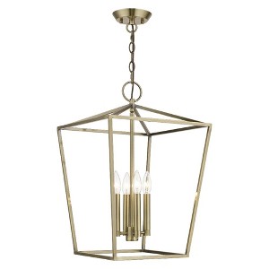Livex Lighting Devone 4 - Light Chandelier in  Antique Brass - 1 of 4