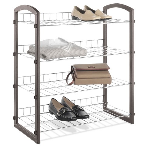 Home Garden Household Supplies Cleaning Whitmor Small Shoe Rack 4 Tier White Shoe Rack Wire Closet Shelves Home Organization Shoe Organizers