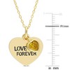 EVERLY JEWELRY | Yellow Plated Sterling Silver 2/5ct TGW Citrine "Love You Forever" Heart Pendant with Chain, 18 inc - 2 of 4