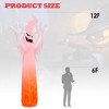 Costway 12 Ft Halloween Inflatable Ghost Yard Decoration w/ Built-in LED Lights - 2 of 4