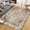 Coolmee Boho Washable Rugs,Vintage Non Slip Ultra Soft Throw Rugs Low-Pile Floor Carpet Rug for Bedroom Entryway Dining Room Dorm, - 2 of 4
