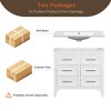 Vynxaria 36'' Bathroom Vanity with Resin Sink Combo, Free Standing Single Vanity Set with Four Drawers, Solid Wood Frame Bathroom Storage Cabinet - 4 of 4