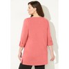 Catherines Women's Plus Size Suprema Boatneck Tunic Top - 3 of 4