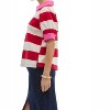 Women's Striped Puff Sleeve Shirt - entro - 2 of 4