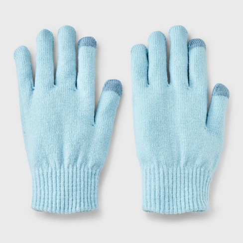 Blue winter orders gloves