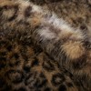 AENKYO Leopard Print Faux Fur Throw Blanket, Oversized 60x80" with Velvet Back - 3 of 4