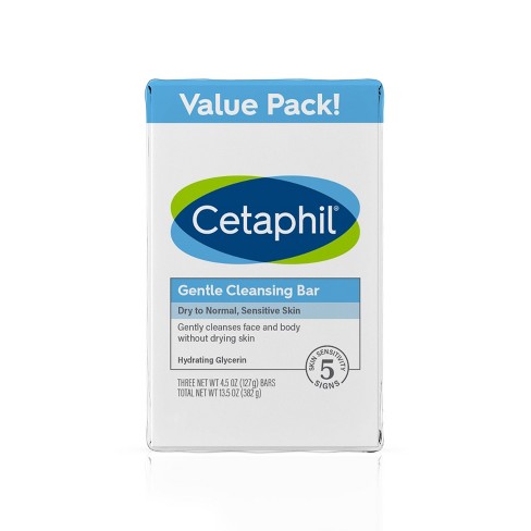 Cetaphil Gentle Cleansing Fresh Bar Soap - 3pk/4.5oz : Target