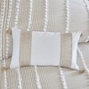 Gulches Multicolor Embroidered Faux Linen Cotton 12x20 Decorative Pillow 1 Piece - 4 of 4