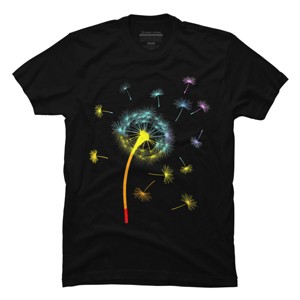 Design By CreativeHT Humans Rainbow Colorful Dandelion Flower Pride By CreativeHT T-Shirt - 1 of 2