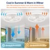 Aoibox Flush Mount Ceiling Fan with Lights and Remote, 6 Wind Speeds, Low Profile Smart Fan for Bedroom, Kitchen, Small Room, 20 Inch - 4 of 4