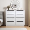 KTMBDW 8/9 Drawer Dresser, Wide Mid Century Modern Chest of Drawers,Wooden Bedroom Drawer Dresser with 8 Storage Drawers for Bedroom - 2 of 4