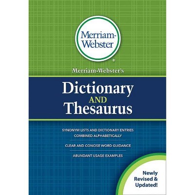 Merriam-Webster's Dictionary and Thesaurus - (Hardcover)