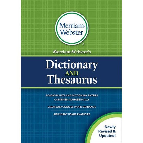 Merriam Webster S Dictionary And Thesaurus Paperback Target