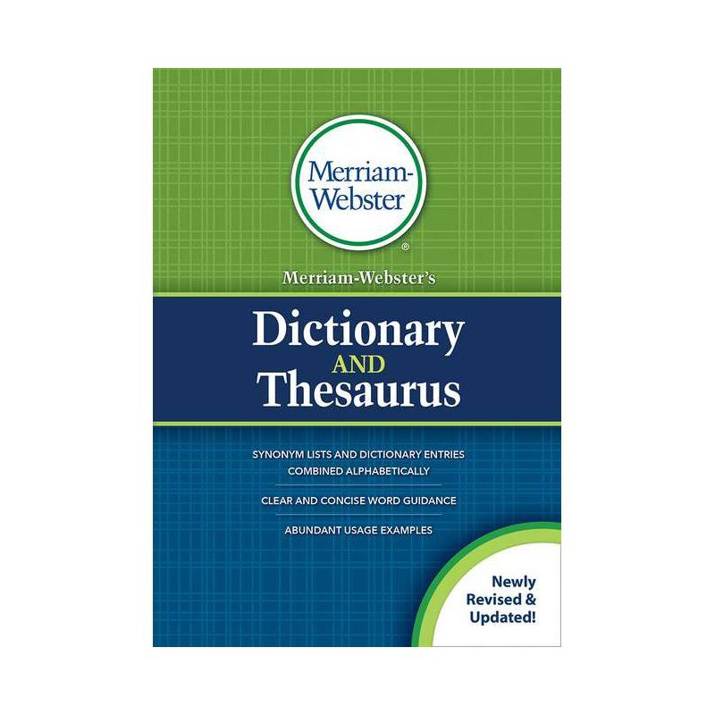 Merriam-Webster's Dictionary and Thesaurus - (Paperback), 1 of 2
