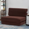 3-in-1 Convertible Folding Sleeper Chair Sofa Bed Lazy Couch with Pillow Fabric for Living Room - 2 of 4