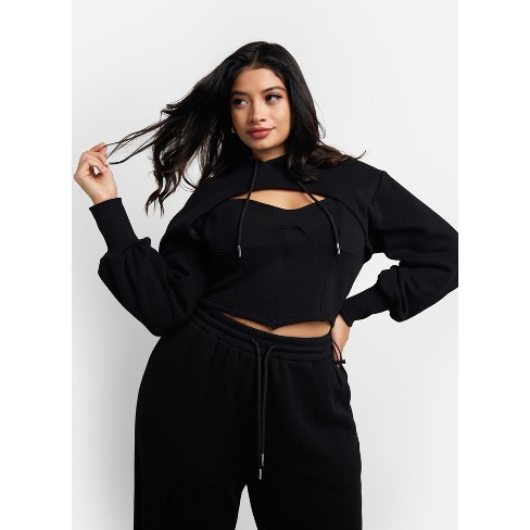 Crop top best sale sweatshirt target