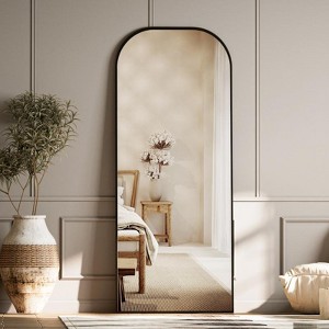 Likepay Arch-Shaped Freestanding Alloy Frame Full-Length Mirror - 56in Length × 21in Width (Black/Gold/Silver Options) - 1 of 4
