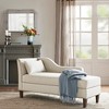 Peony Accent Chaise Ivory: Elegant Nailhead Trim, Lumbar Pillow, Solid Wood Legs, Transitional Design - 2 of 4