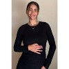 PinkBlush Black Soft Knit Ruched Maternity Top - 4 of 4