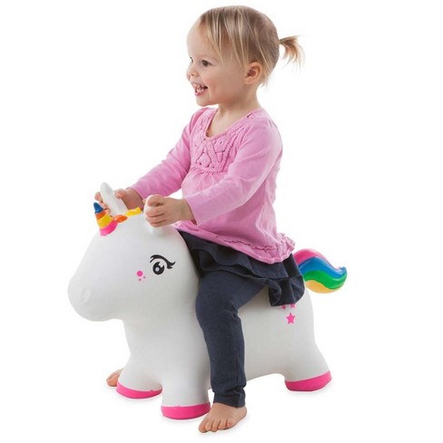 Ride-on Rubber Bouncing Animal Toys for Kids/Toddlers/Children Sit and Bounce Srenta 22 Bouncing Unicorn Toy 