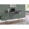 Vynxaria Modern 48" Brown Laminate Computer Desk Grey Metal Frame for Home Office Laptop Work - 4 of 4