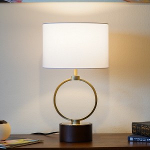 Aortzio 21"H Nordic Table Lamps,Bedside Lamp with Metal Body - 1 of 4