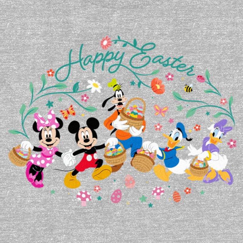 Women's Mickey & Friends Happy Easter Group Egg Hunt T-Shirt, 2 of 5