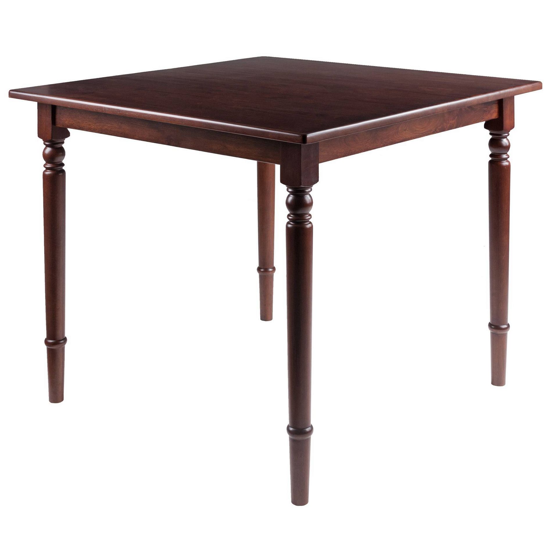 Mornay Dining Table Walnut - Winsome: Solid Wood, 35" Square, Farmhouse Style, Seats 4