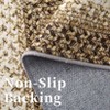 Washable Braided Area Rug with Distressed Print, Non-Slip Indoor Doormat, Thin Design for Entryway, Kitchen, Bathroom, Bedroom, and Door Mat Use. - 4 of 4