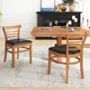 Tangkula Modern Dining Chair Set of 2 Upholstered Kitchen Chair w/Rubber Wood Legs - 3 of 4