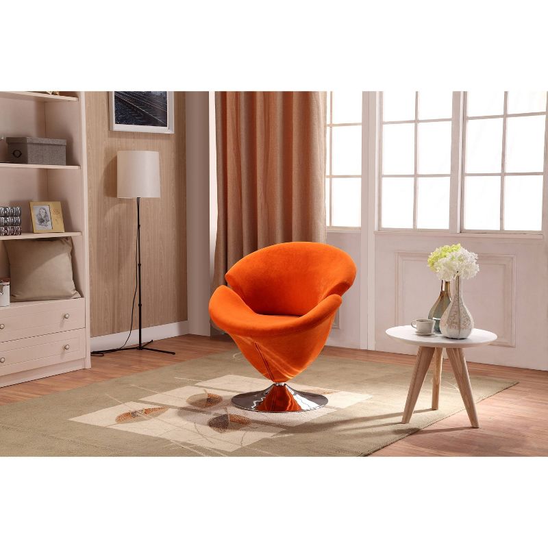 Set of 2 Tulip Velvet Swivel Accent Chairs - Manhattan Comfort, 3 of 9